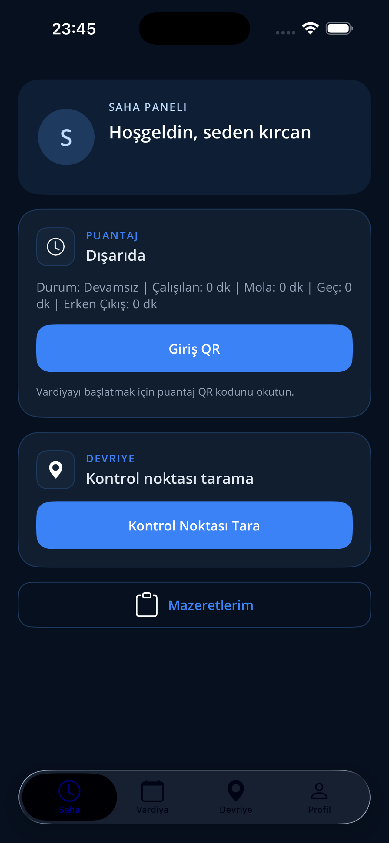 SentinelFlow mobil saha paneli